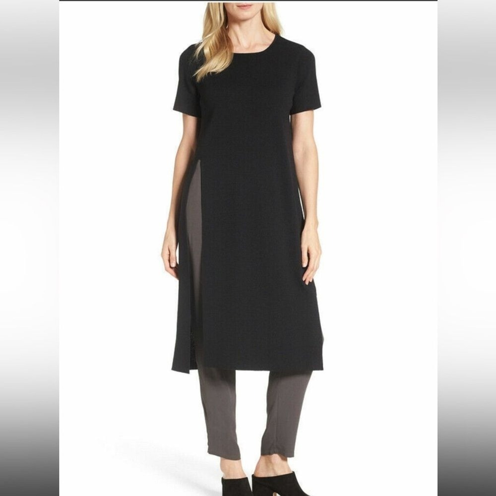 Eileen Fisher 100% Wool Slit‎ Tunic